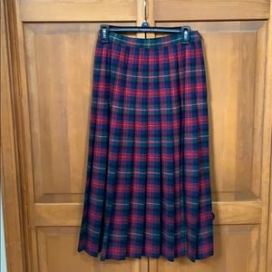 Vintage Pendleton plaid wool skirt